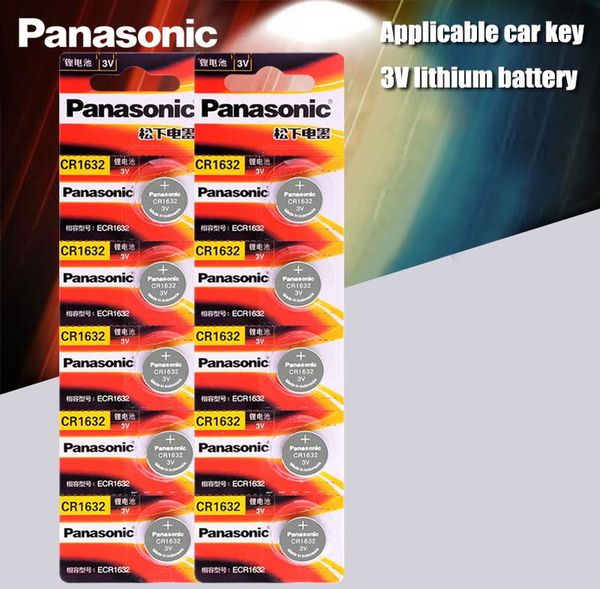 

10шт panasonic cr1632 кнопки сотового монет батареи 3v часы пульт дистанционного управления автомобилей ключи dl1632 ecr1632 gpce1632 литиев, Bronze;slivery
