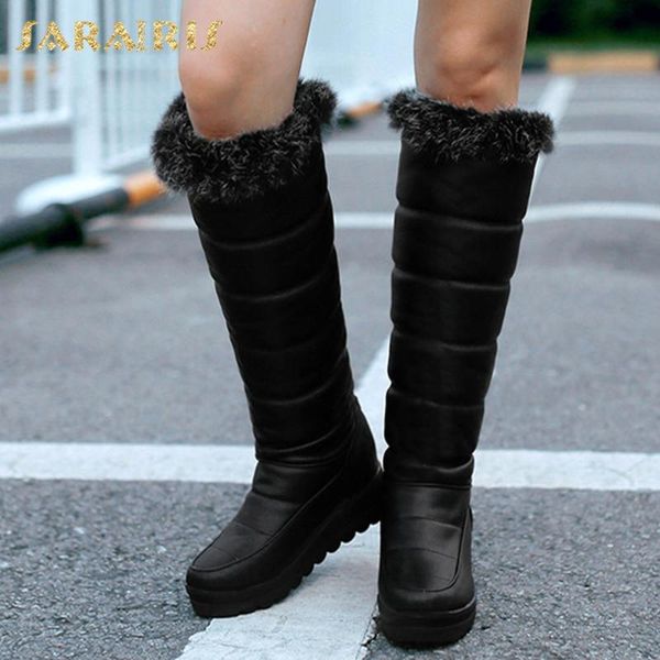 

boots sarairis 2021 design platform warm winter snow woman shoes comfy skidproof black red fashion trendy ladies