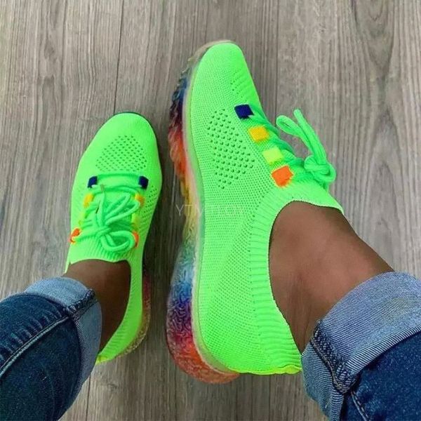 

women's vulcanized shoes platform ladies breathable sneakers flat lace up female casual comfort plus size 35-43 #g035