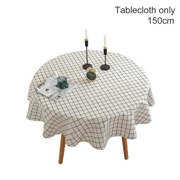 

wedding restaurant oilproof soft cotton linen home decoration dustproof round tablecloth l birthday party dining room1