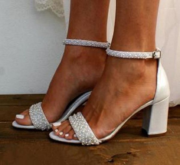 

fashion ankle strap women casual sandals summer beading peep toe high heel shoes buckle ladies office sandalias shoes gladiator1, Black