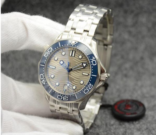 

luxury watch 42mm automatic mechanical outdoor mens watches watch black dial with stainless steel bracelet rotatable bezel transparent case, Slivery;brown