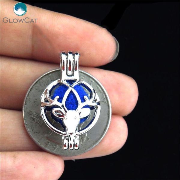 

k394 5pcs/lot silver alloy pearl cage 26mm round cross elk hornpendant fairytale party essential oil diffuser sqcqqd new_dhbest