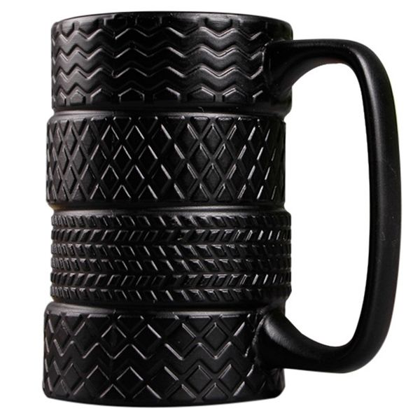 HHO-400Ml Kreative Reifen Becher Große Kapazität Keramik Becher Persönlichkeit Tee Kaffee Tasse Slip Büro/Haushalt Wasser Tasse Y200106