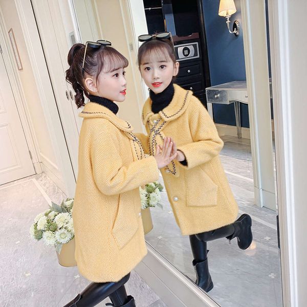 

children's girls' coat fashion winter drs 2020 cotton et cardigan thickened, Black