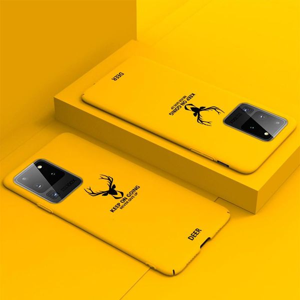 

ультратонкий рождество deer красочный матовый жесткий пк телефон чехол для samsung galaxy s20 s10 5g s9 примечание 20 10 plus симпатичные ма