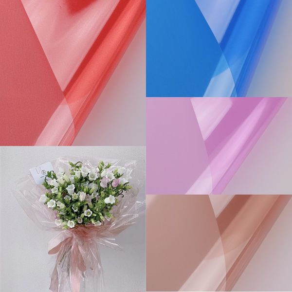 

glass flower wrapping paper waterproof glass flower bouquet gift package paper flower wrapping material party favors 60*60cm