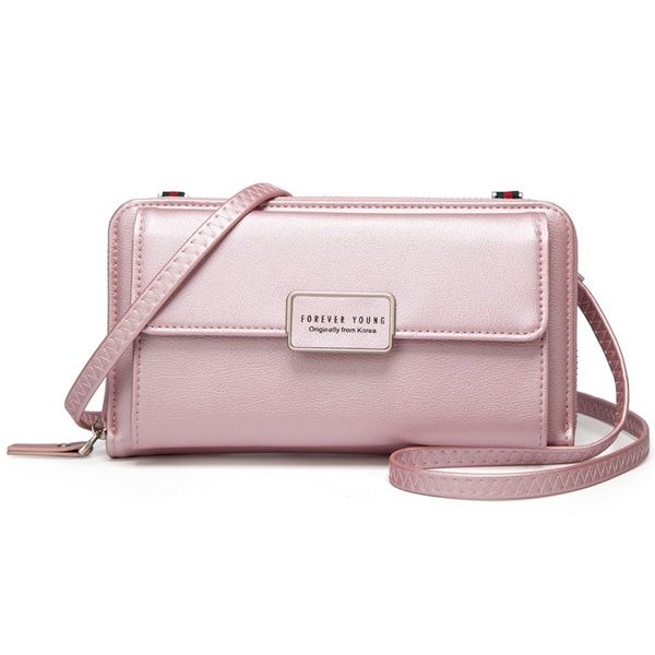 

2020 new mobile phone single shoulder messenger large capacity clutch bag lady long coin purse card holder portafoglio donna