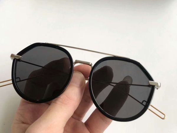 

0219s black ruthenium sunglasses homme sun glasses men pilot sunglasses shades new with box, White;black