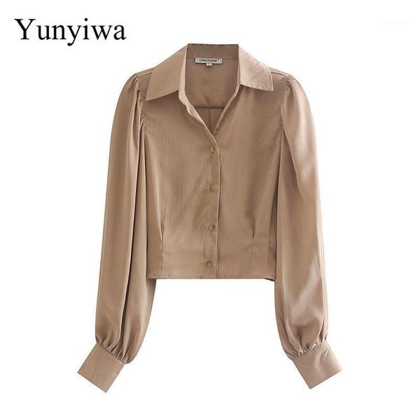 

french style women vintage puff sleeve solid casual smock blouse shirts office lady wear retro chic blusas femininas 1, White