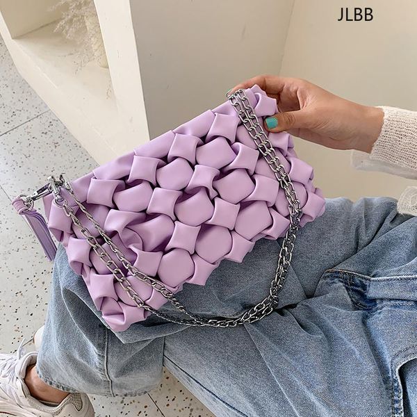

jz chief women's bags 2021 trend clutch bag crossbody weave shoulder bag chain fashion small handbags summer purse ladies