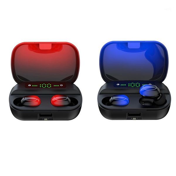 

q61 tws wireless bluetooth 5.0 earphones headphones 1500mah charging case 9d stereo headset led display1