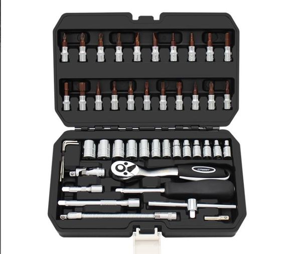 

professional hand tool sets set general household repair kit with plastic toolbox storage case socket wrench screwdriver knife