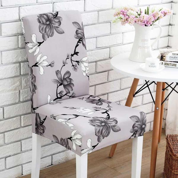 

lellen grey flower chair cover stretch seat chair covers elastic slipcovers office banquet l dining wedding christmas1