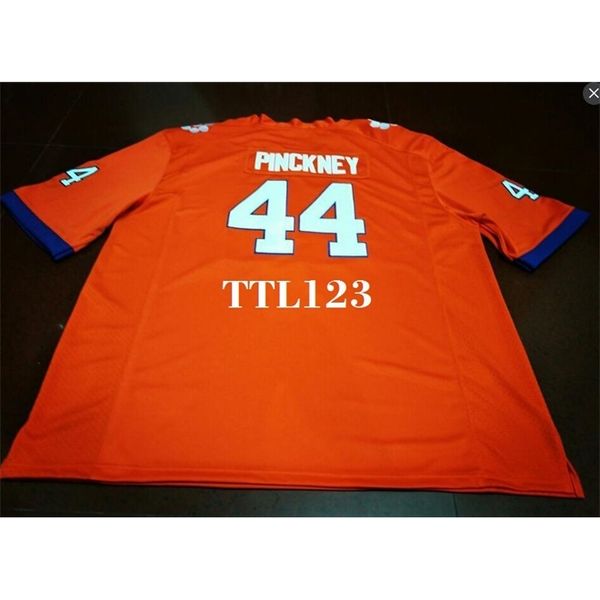 

3421 clemson tigers #44 nyles pinckney orange white college jersey or custom any name or number jersey, Black