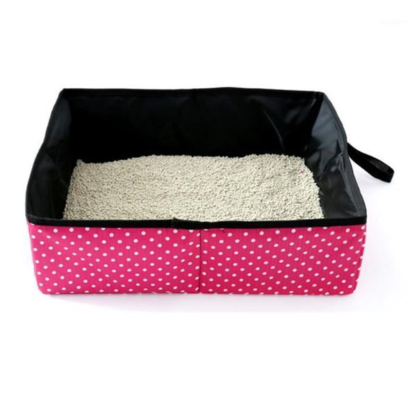 

cat beds & furniture pet litter box folding pan waterproof outdoor foldable portable travel toilet seat catmat1