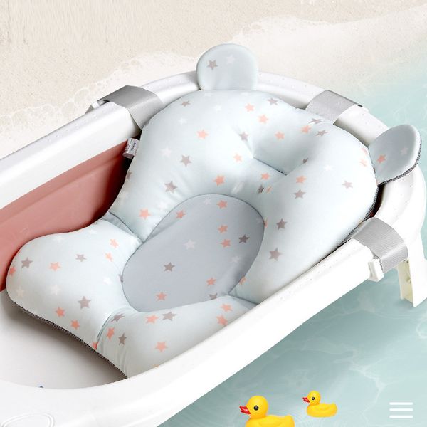 

baby bath cushion non-slip bathtub mat newborn safety security bath support cushion foldable soft pillow shower mat 201019