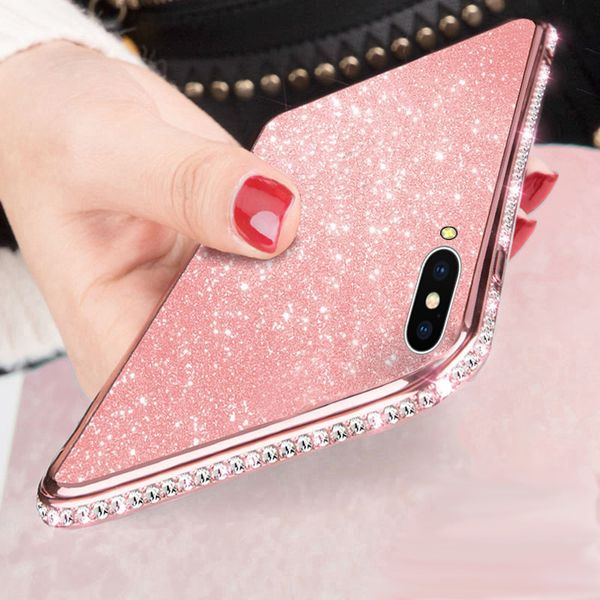 

luxury plating phone case p20 mate 10 lite pro honor 9 nova diamond for huawei p20lite ane-lx1 bling silicone cover