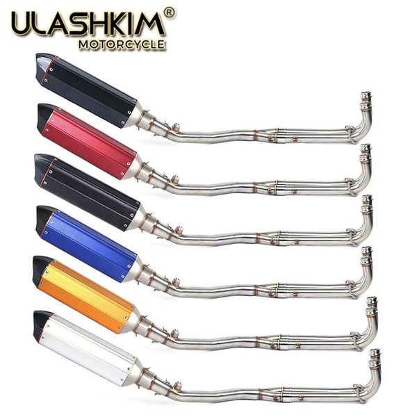 

motorcycle exhaust muffler middle contact link pipe full system slip on for t-max tmax 500 530 tmax500 tmax530 2008-2020