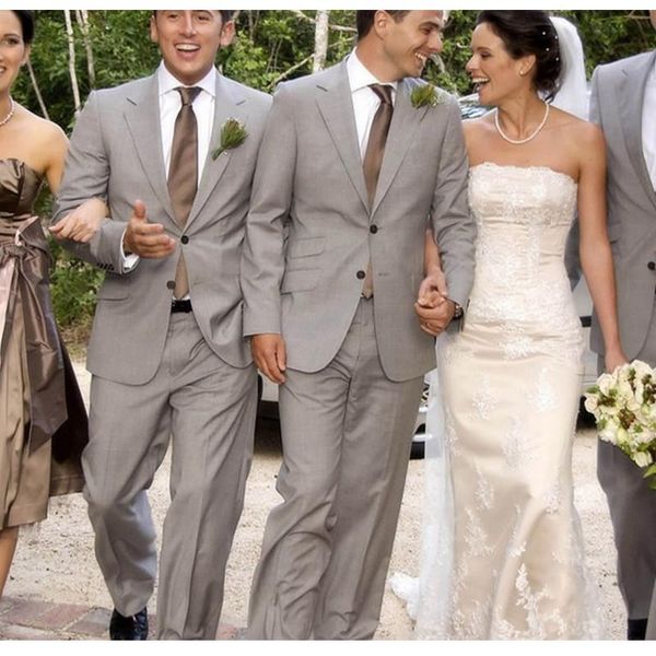 

new real custom made two buttons groom tuxedos notch lapel groomsmen man suit men wedding suits bridegroom (jacket+pants, White;black