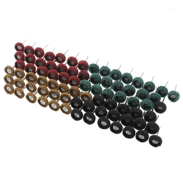 

80pcs/set mini brush scouring pad abrasive wheel nylon fiber grinding sanding head buffing polishing wheel 1 inch 25mm set1