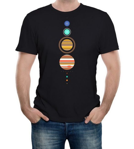 

солнечная система t-shirt - смешная футболка space astronomy мода ретро planets прохладный крупногабаритные майка спортивная с капюшоном hoo