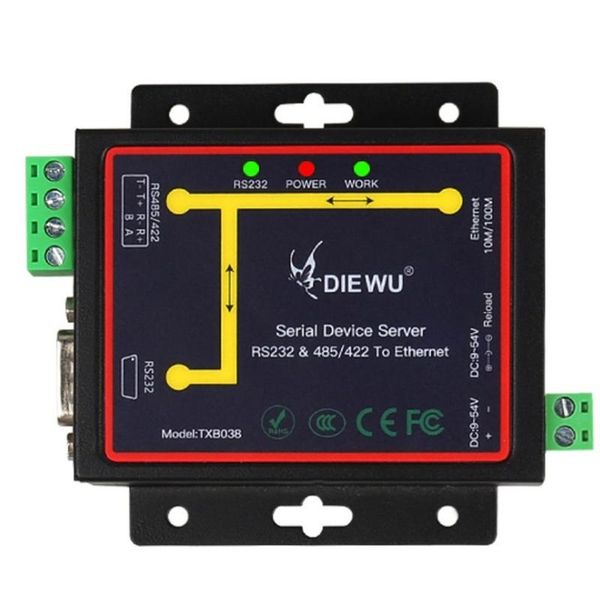 

network switches diewu rj45 to rs232 rs485 rs422 industrial male converter tcp/udp serial ethernet device server