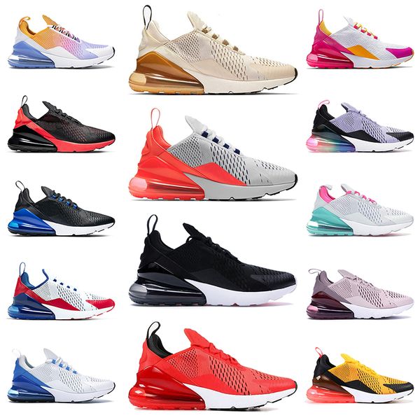 

2021 new arrival 270s 27c running shoes mens womens neon collection metallic gold black ocean bliss designer trainers sneakers sports 36-45, White;red