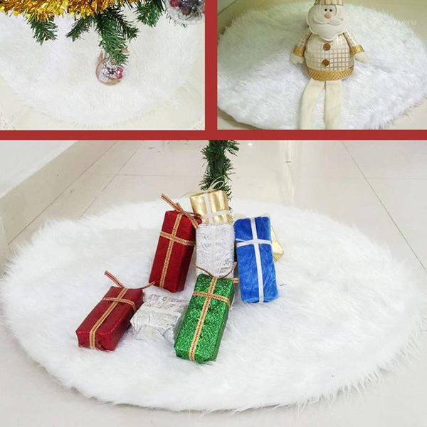 

christmas decorations 120cm white plush tree skirts fur carpet merry decoration for home natal year decoration1