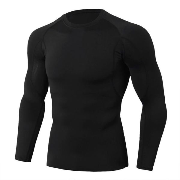 

men's running long sleeve shirt men kg-281, Black;blue
