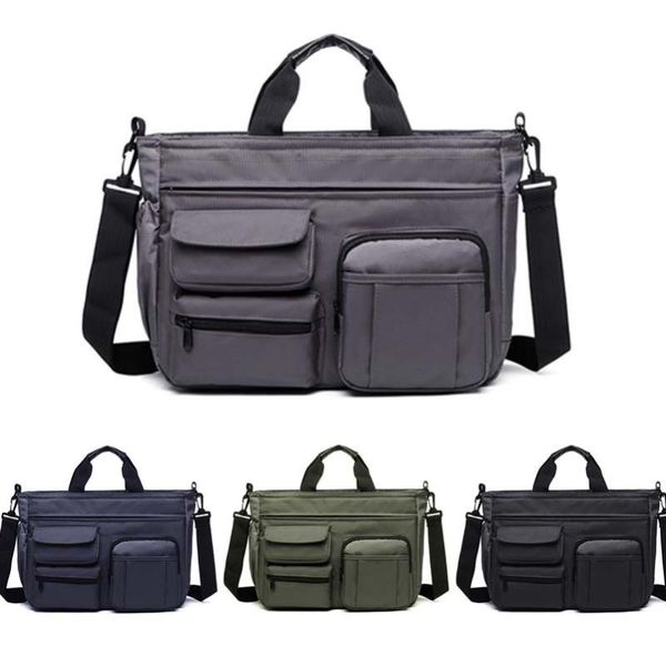 

men's shoulder bag multifunctional business bag for documents waterproof oxford messenger men's laptop