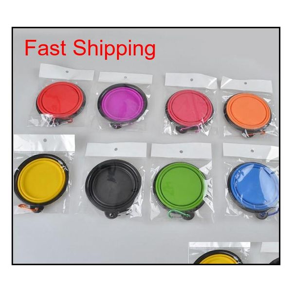 

9 colors pet sile folding bowl with climbing clip hook collapsible cats water dish pet portable feeder puppy tr qyldzl bdebaby