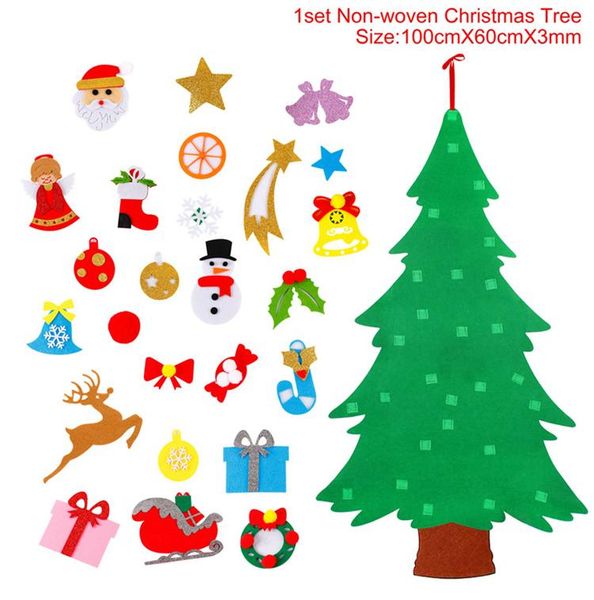 

3d diy войлочная рождественская елка с рождеством украшения для дома 2020 ноэль navidad cristmas decor xmas gifts с новым годом 2021 jllcuu