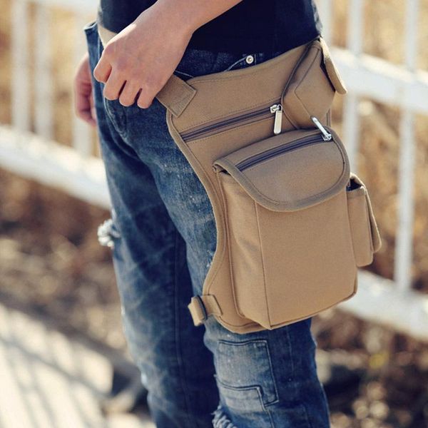 

bonamie new travel waist pack functional canvas waist bags for man leg packs male men casual belt bag multi-purpose camouflage