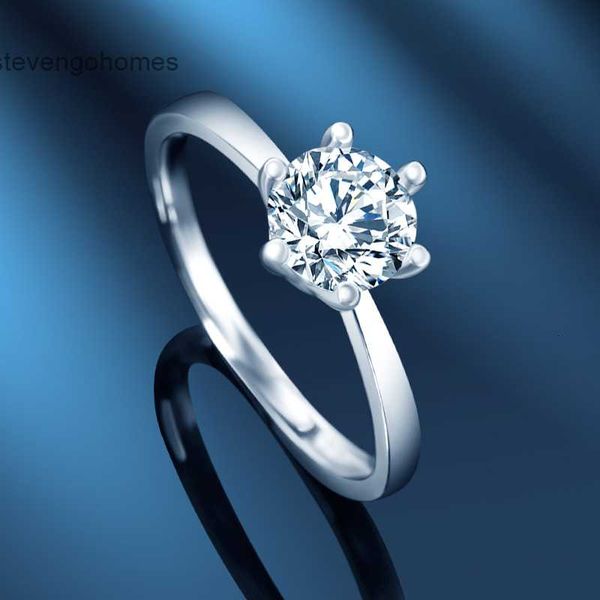 

sterling silver mosang diamond ring for japanese s925 and korean lovers