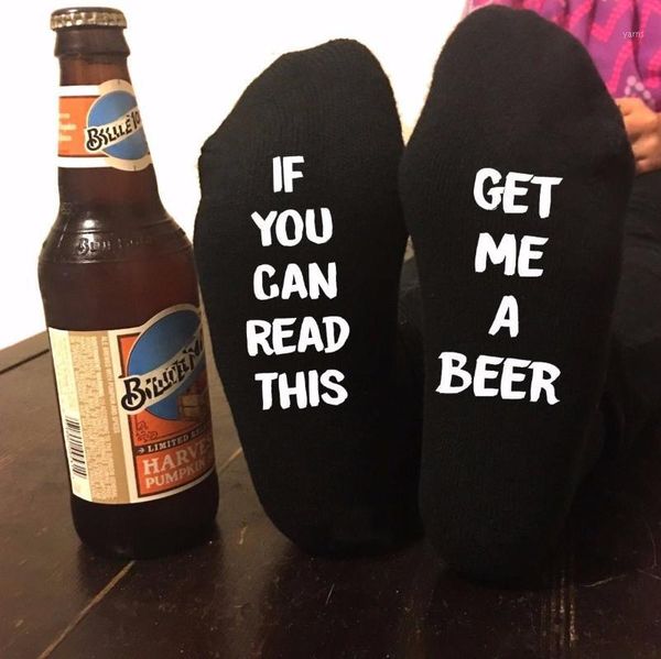 

wholesale- if you can read this bring me a glass of wine womens mens winter warm cotton socks1, Black;white