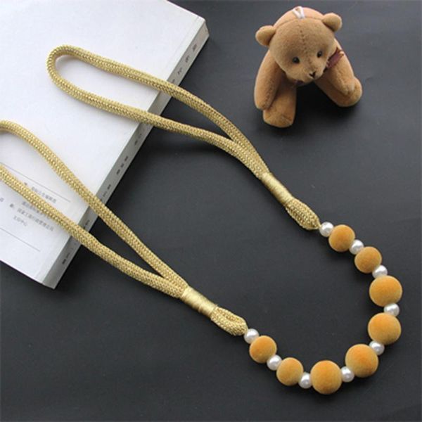 

1pc pompom rope clips curtain tieback buckle strap window drape holdbacks home decorative elegant living room accessories h qylqsx