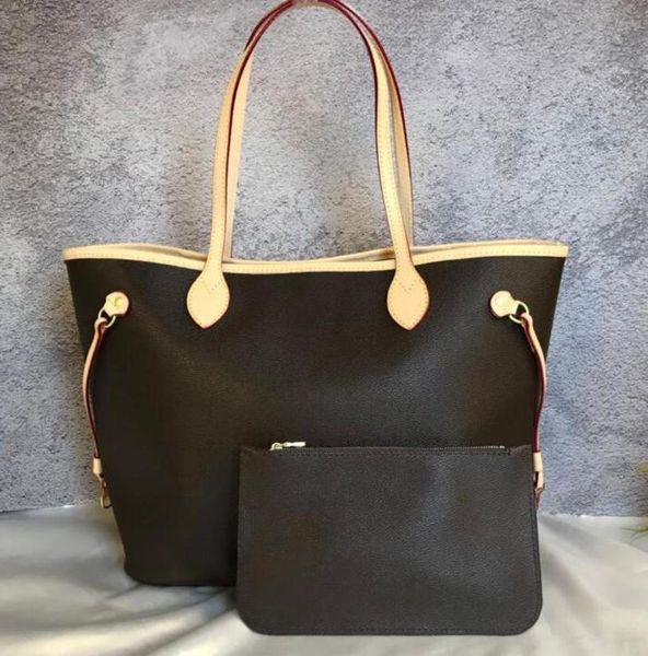

2021 new 2pcs/set classic designer womens handbags flower ladies composite tote leather clutch shoulder bags female purse