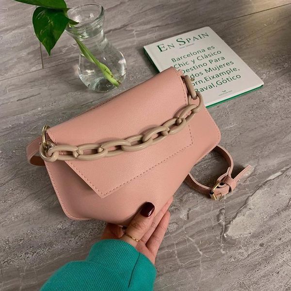

summer single shoulder women's bag new 2020 fashion solid color chain crossbody bags travel phone pocket b016