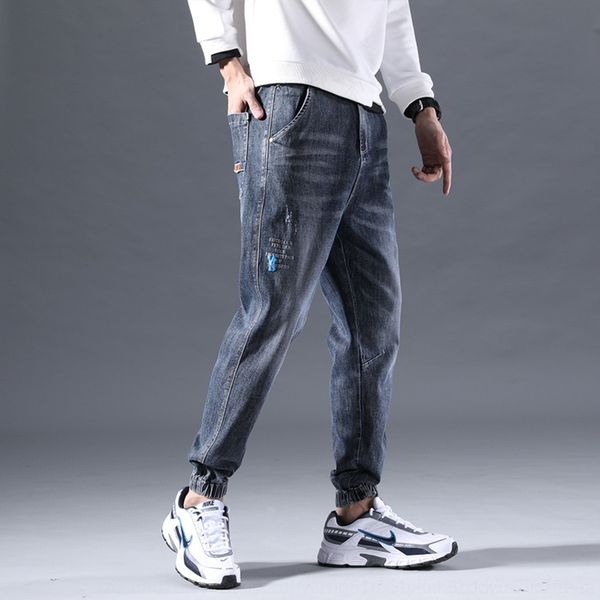 

4u6wv autumn and jeans thick fashionable high-end tight casual jeans men's casual loose fashion brand workwear men's winter pants, Blue