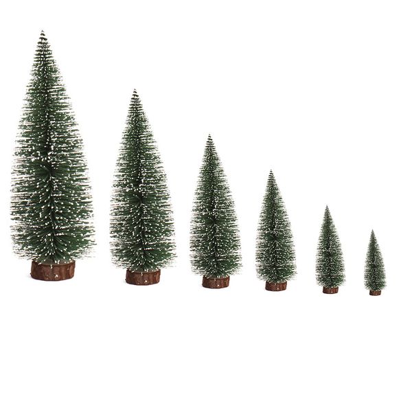 

1pc mini tablepine christmas tree decorations festival artificial plastic miniature trees 2021happy new year