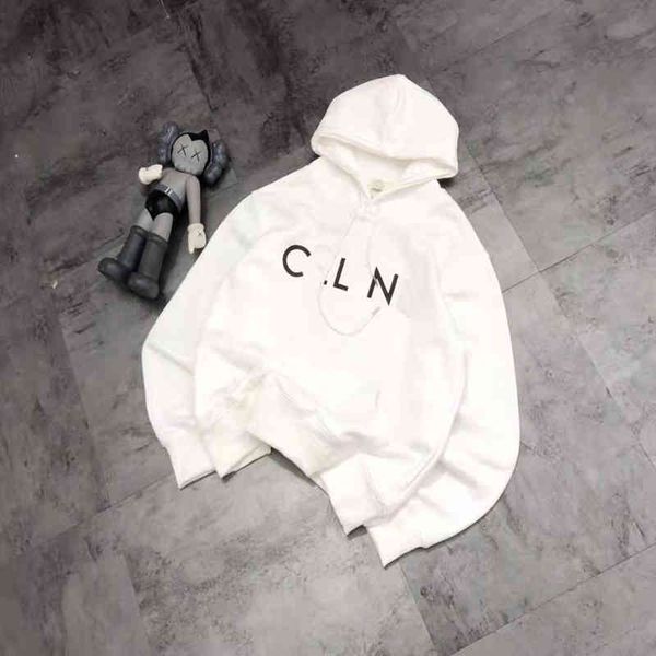 

spring new print hoodie for men and women simple loose aging top, Black