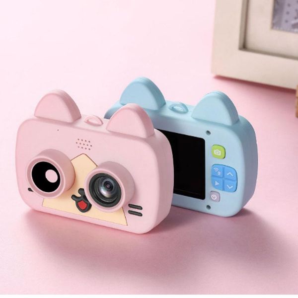 

1080p hd -mini smart wifi children's camera ips kids waterproof digital cameras 1200w 2-inch cartoon camera support tf card