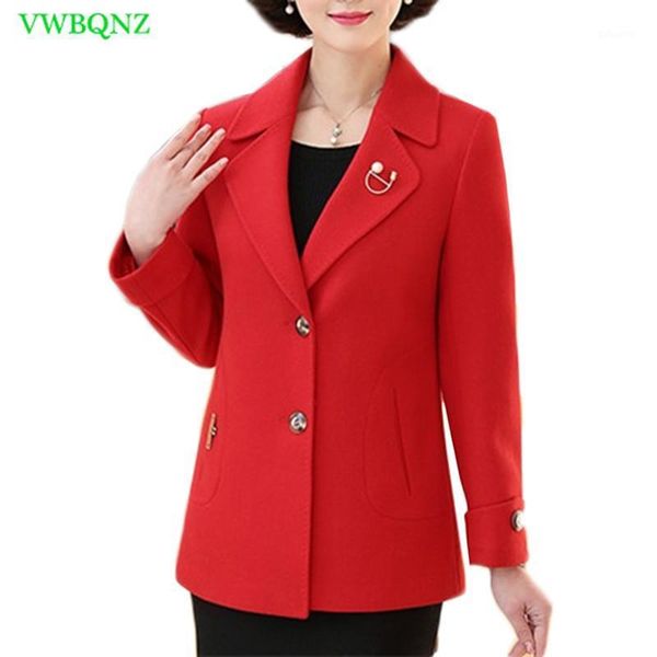 

woolen coat women spring autumn loose single-breasted wool coats women's fashion plus size jacket coats 4xl a2941, Black