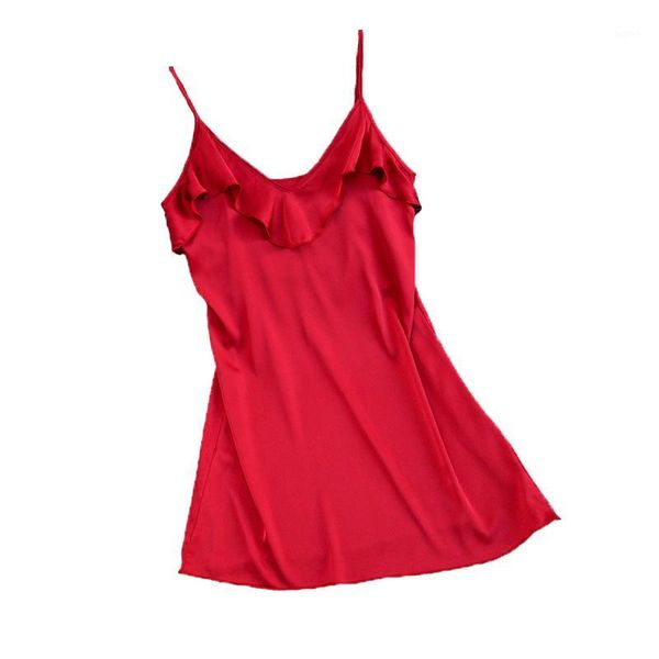 

new arrival women nightgown lace mini sleepshirt nightdress sheer chemises slip lace neck sleepwear nightie1, Black;red