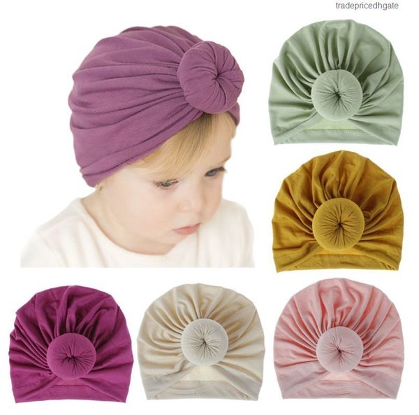 

years colors solid pure turban baby 0-3 18 color indian cap for children infant kids cute caps