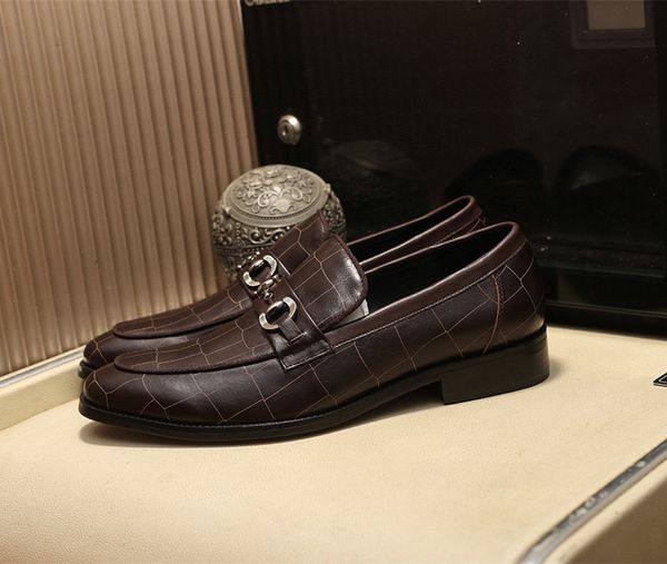 

2020 new soft men's genuine leather shoes casual business size 38-44 black slip-on luxury man genuine leather dress shoes