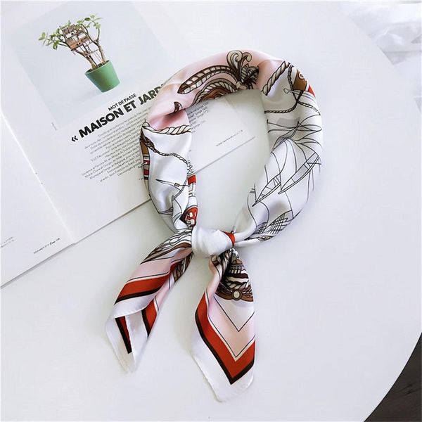 

7070cm новых элегантных женщин silk глава шея feel сатин шарф тощего ретро волосы стяжного малый моды квадратного шарф wrap бандан jlljsc, Blue;gray