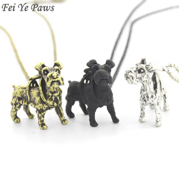 

pendant necklaces boho schnauzer dog necklace accessories chain male for women men collier femme 2021 90's friends jewelry, Silver