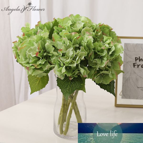 Venda Quente Novo Mini Flor Artificial Filial Hydrangea Arranjo de Casamento Materilas Decoração Home Table Table Festa de Natal Photo Adereços